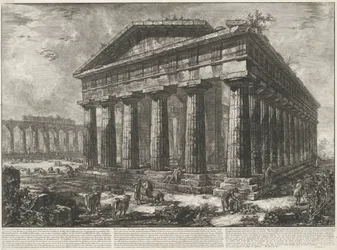 Temple of Neptune at Paestum, Various Views of the Remains of Three Large Buildings Still Standing in Paestum (series title)