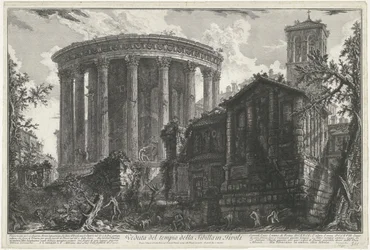 Temple of Vesta and the Temple of the Tiburtine Sibyl in Tivoli (series title: Views of Rome)