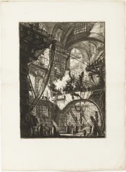 The Smoking Fire, plate 6 from Imaginary Prisons