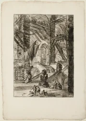 The Staircase with Trophies, plate 8 from Imaginary Prisons