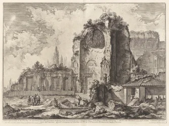 View of the Remains of Two Tricliniums Belonging to Nero