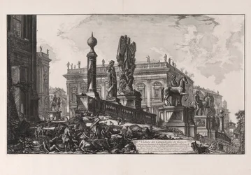 View of the Campidoglio from the Side, from Vedute di Roma (Views of Rome)