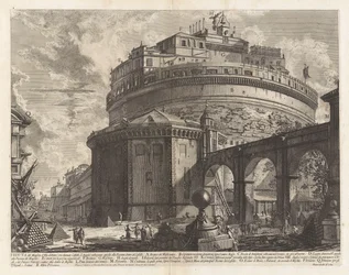 View of the Mausoleum of Emperor Hadrian (now called Castel Sant