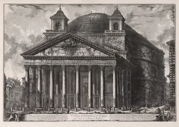View of the Pantheon of Agrippa, today the Church of Santa Maria ad Martyres [actually the Pantheon of Hadrian], from Vedute di Roma (Views of Rome)