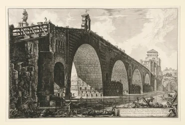 View of the Milvian Bridge over the Tiber Two Miles Outside Rome, from Vedute di Roma