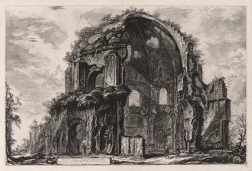 View of the Octagonal Temple of Minerva Medica (now considered to have been a nymphaeum in the Horti Liciniani or Gardens of Licinius), from Views of Rome