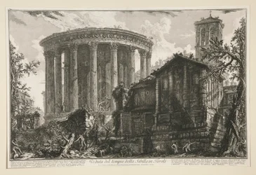 View of the Temple of the Sibyl in Tivoli, from Views of Rome