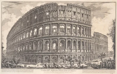 View of the Flavian Amphitheater Known as the Colosseum