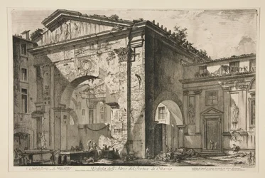 View of the Atrium of the Portico of Octavia, from Vedute di Roma
