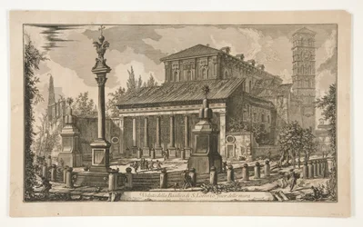 View of S. Lorenzo outside the walls, from Vedute di Roma
