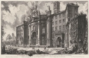 View of the Facade of the Basilica of Santa Croce in Gerusalemme