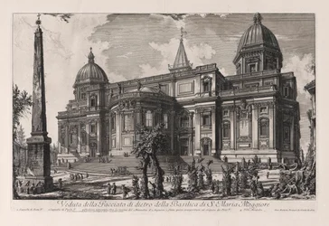 View of the Façade at the Back of the Basilica of Santa Maria Maggiore, from Views of Rome