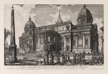 View of the Rear Façade of the Basilica of Santa Maria Maggiore, from Vedute di Roma (Views of Rome)