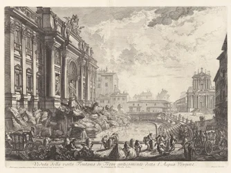 View of the Vast Trevi Fountain