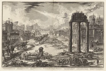 View of the Campo Vaccino (the Roman Forum with the Temple of Castor and Pollux to the Right)