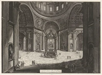 Interior View of the Basilica Saint Peter