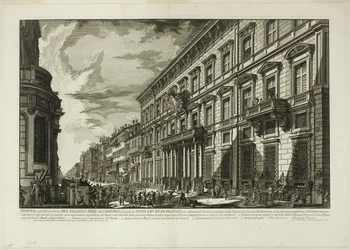View along the Via del Corso of the Palazzo dell
