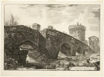 View of Ponte Lugano on the Anio, from Views of Rome