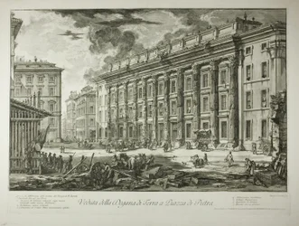 View of the Customs House in Piazza di Pietra, from Views of Rome