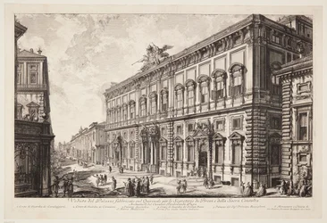 View of the Palazzo della Consulta on the Quirinal, Housing the Papal Secretariat