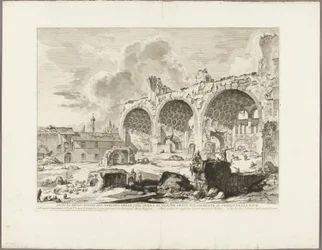 View of the Remains of the Dining Room of the Golden House of Nero, commonly called the Temple of Peace, from Views of Rome