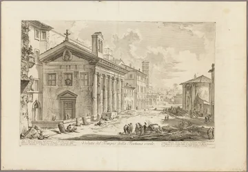 View of the Temple of Fortuna Virilis. Now the Armenian Church of S. Maria Egizziaca, from Views of Rome