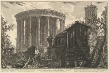 View of the Temple of the Sibyl at Tivoli, from Roman Views