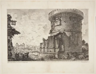 View of the Tomb of the Plautii on the Road from Rome to Tivoli Near Ponte Lugano