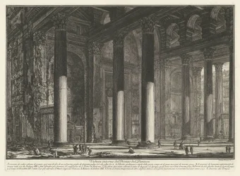 Entrance Hall of the Pantheon in Rome (title on object: Internal View of the Pronaos of the Pantheon, series title: Views of Rome, drawn and engraved by Giambattista Piranesi, Venetian architect)