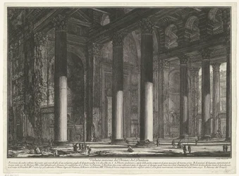 Entrance Hall of the Pantheon in Rome (series title: Views of Rome)