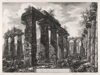 View of the Remains of the Pronaos of the