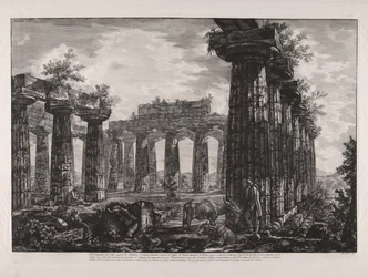 Interior View of the So-called College of the Anfictions, from "Different Views of ... Pesto" (Different Views of ... Paestum)