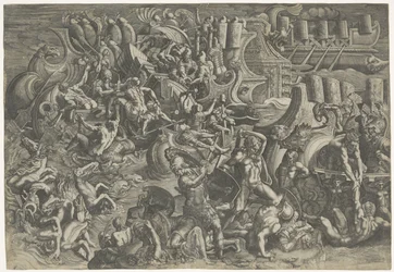 Sea Battle Between the Trojans and the Greeks
