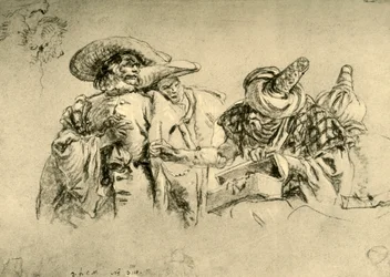 An Oriental Dealer in Jewels and Two European Merchants