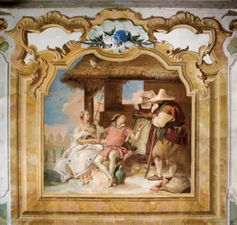 Angelica and Medoro Taking Leave of the Peasants from the Room of Orlando Furioso in the Palazzina