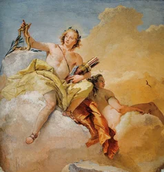 Apollo and Diana, from the Room of Olympian Deities in the Foresteria (Guesthouse), 1757