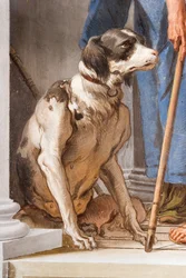 Dog from The Greek Fleet in Aulis (detail)
