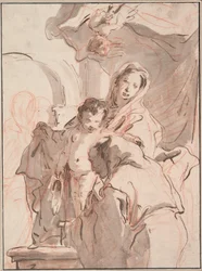Madonna and Child with Saint