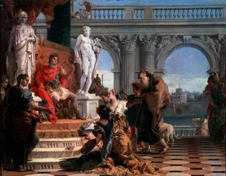 Maecenas presenting the Arts to Augustus