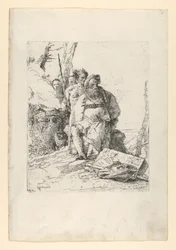 Magician with Four Figures Near a Smoking Altar, from the Scherzi