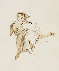 Male Figure Seen from Below, c. 1740s