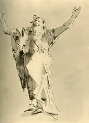 Prophet with Arms raised
