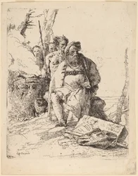 Seated Magician with Other Figures beside an Altar