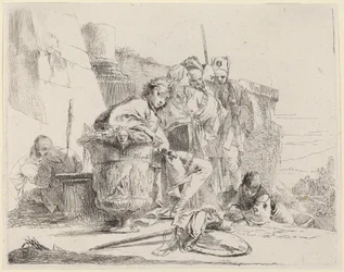 Seated Youth Leaning Against an Urn