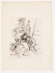 Two Seated Wizards and Two Youths