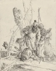 Two astrologers and a boy, from the Scherzi