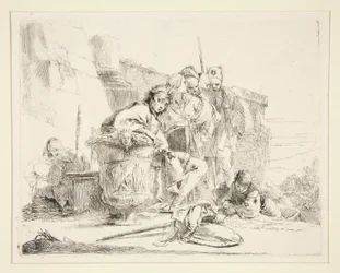 Young Man Seated and Leaning on an Urn, from the series Vari Capricci