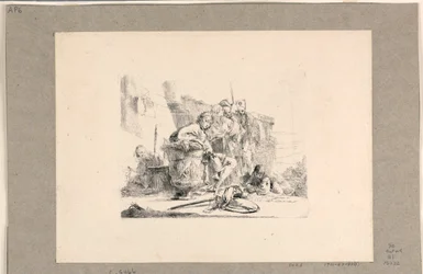 Youth Sitting by an Urn and Other Figures, from the Vari Capricci