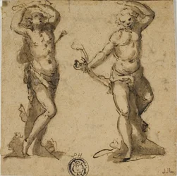 Two Sketches of Saint Sebastian
