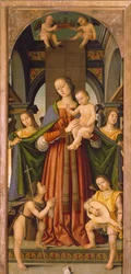 Madonna with Child, central panel of Madonna with Child Triptych with Saints
